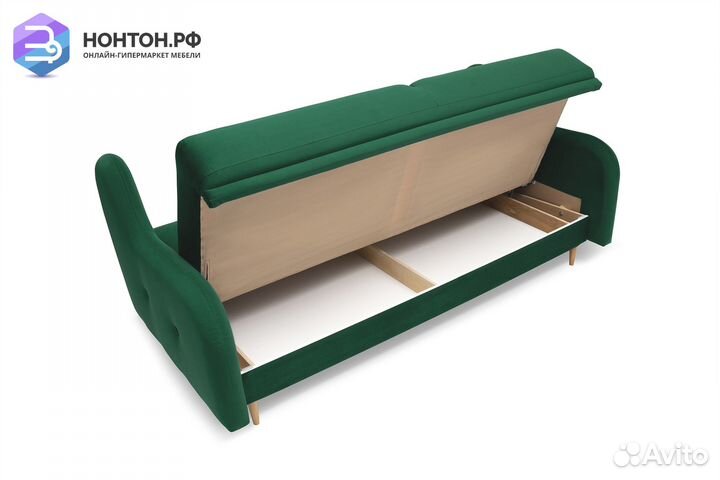 Диван книжка Глосс изумрудный