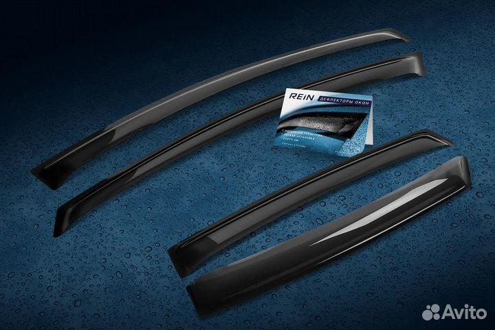 Дефлектор окон (накладной скотч 3М) 4 шт. chery tiggo (T11, T11 FL) 2005-2016 / vortex tingo 2010-20