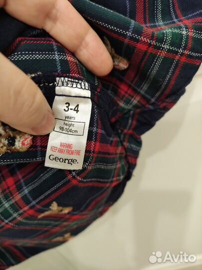 Рубашка новогодняя 3-4 года