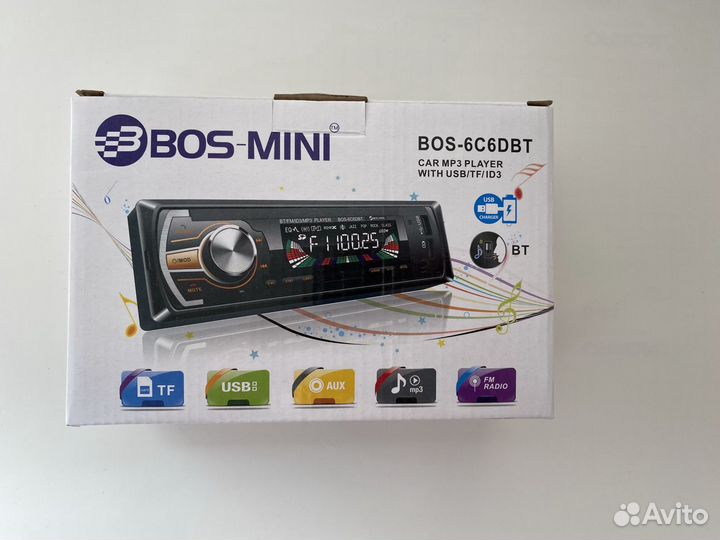 Магнитола BOS-mini BOS-6C6DBT (с bluetooth)
