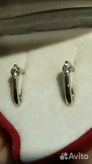 Золотые серьги 585 с бриллиантами