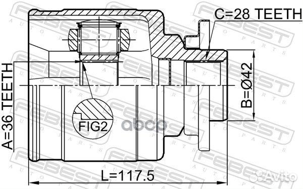Шрус внутр левый mazda BT-50 2006- 0511-BT50LH