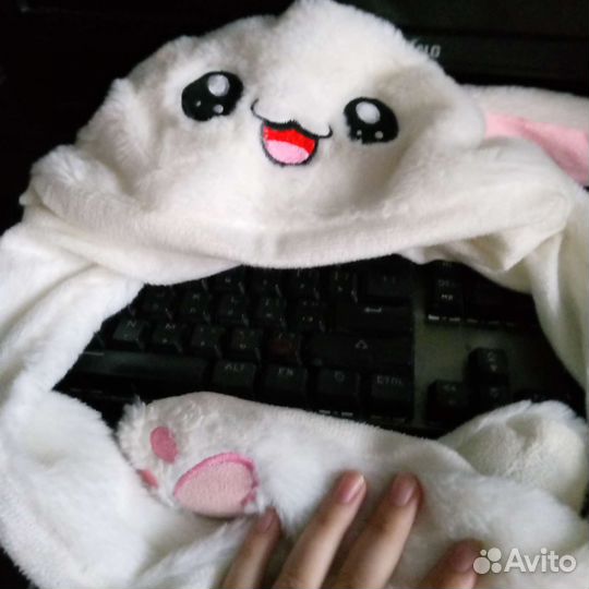 Шапка с ушами зайца