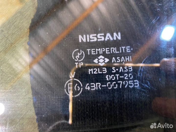 Стекло двери заднее правое Nissan X-Trail T31 2.0