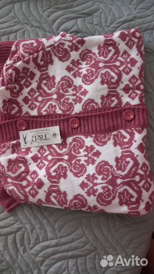 Вязаный женский кардиган длинный