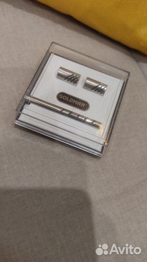 Запонки и зажим для галстука (мужской набор)