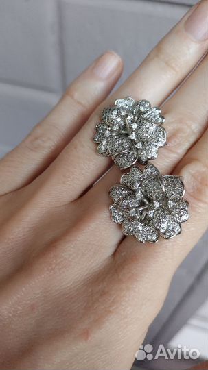 Серьги/Набор, серебро, санлайт/ Sunlight