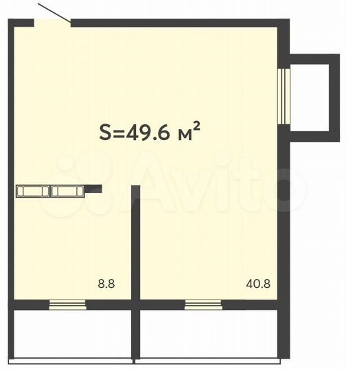 Торговая площадь, 49.6 м²