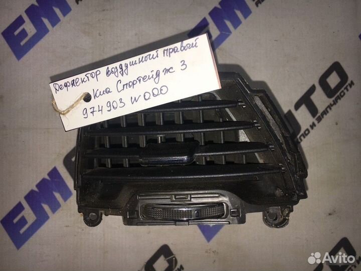 Дефлектор воздушный правый Kia Sportage 3