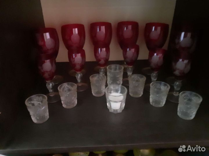 Хрустальные бокалы набор18шт торг