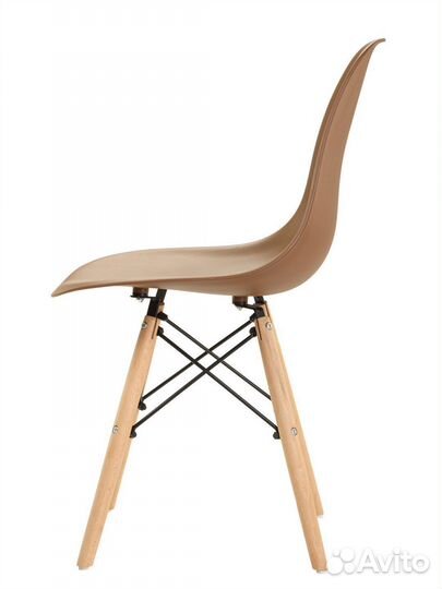 Стул в стиле eames DSW, коричневый, 1 шт