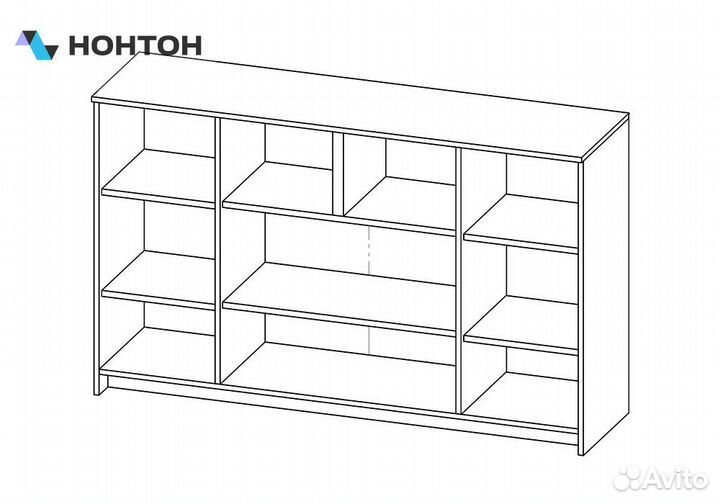 Комод с дверцами Сириус 2 ящика сонома