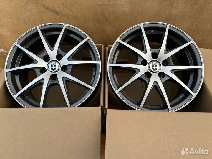 Диски r16 5x100 HRE P500 Графит с полировкой