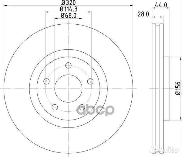 Диск тормозной перед ND2042K nisshinbo