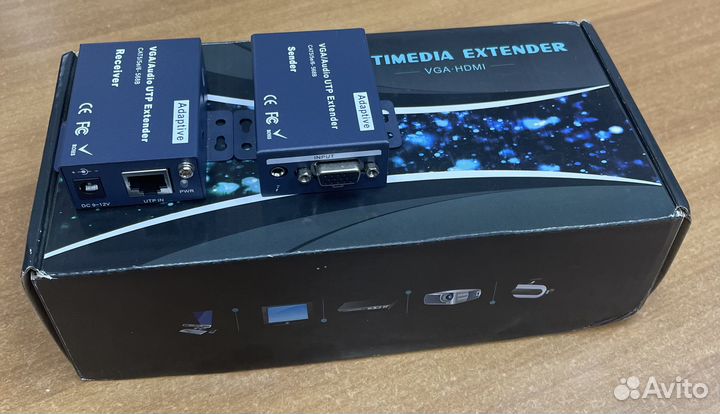 VGA аудио удлинитель-Extender до 100 метров по вит