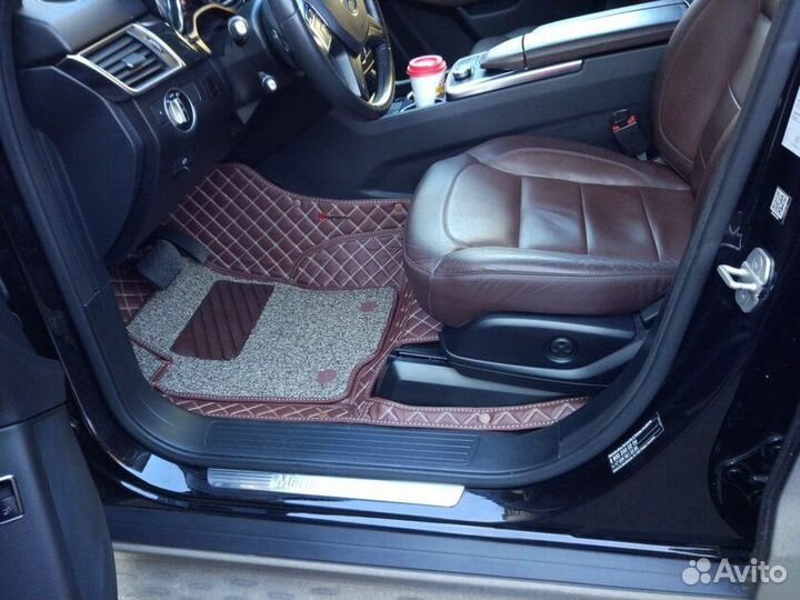 3д коврики из экокожи в салон авто с бортами