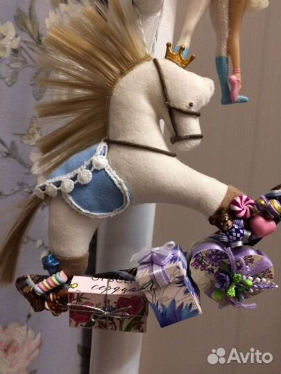 Елочная игрушка лошадка