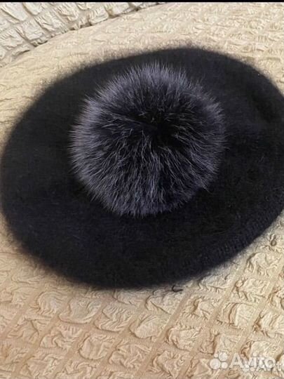 Берет женский ангора 80 Италия