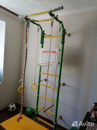 Детская шведская стенка romana + щит + мат