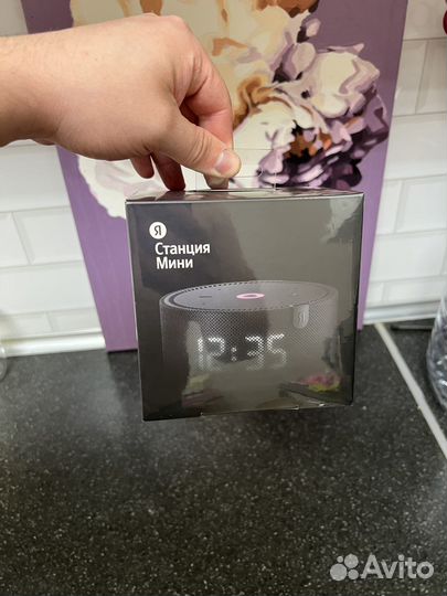 Яндекс Станция мини 2 с часами Черный оникс Новая