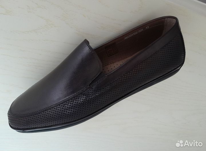 Новые туфли мокасины натуральная кожа Перфорация