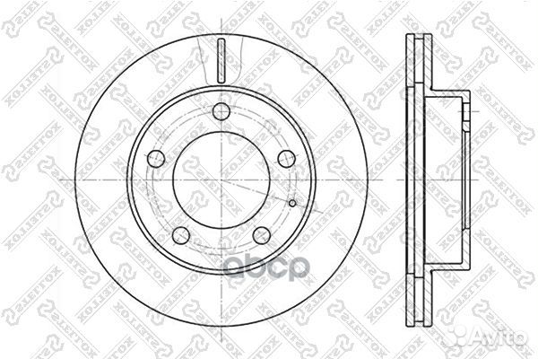 6020-3227V-SX диск тормозной передний Mazda 62