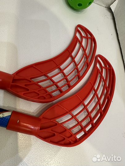 Две клюшки и мяч для флорбола набор 2 шт + мяч