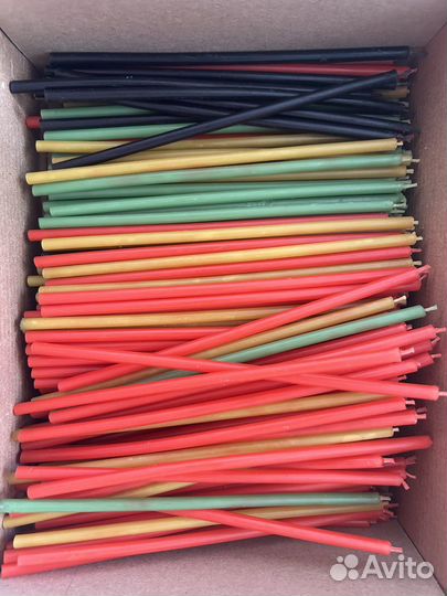 Свечи восковые цветные