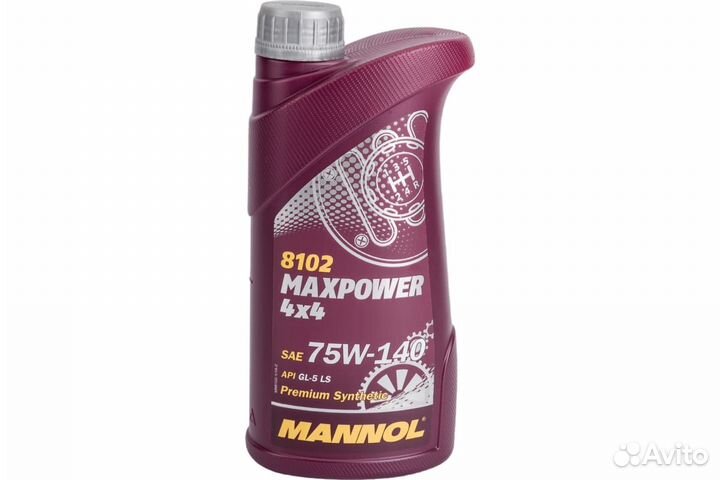 Масло транс. Maxpower 4x4 75W-140 API GL-5 LS 1л 8102 mannol 1236
