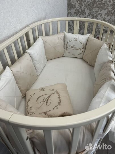 Детская кроватка трансформер с маятником