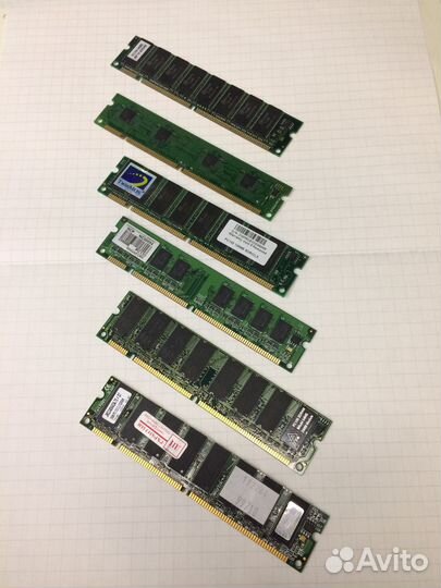 Ретро оперативная память dimm sdram - разная