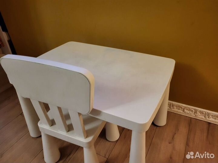 Детский стол и стул IKEA маммут