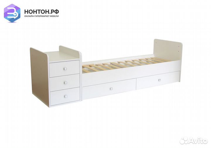 Кровать детская Фея 1100 белый