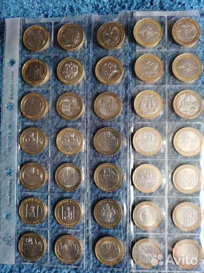 Полная коллекция бим. 10руб монет (131шт.) без чяп