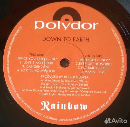 LP Rainbow - Down To Earth