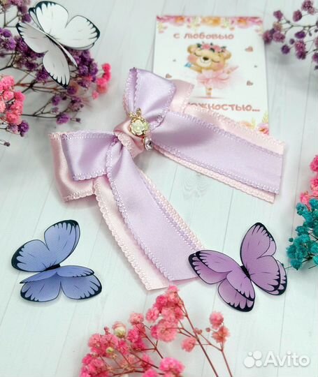 Бант для волос ручной работы