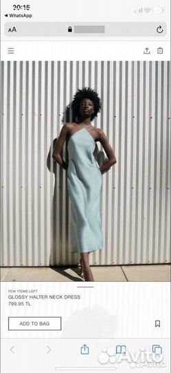 Платье zara атласное новое