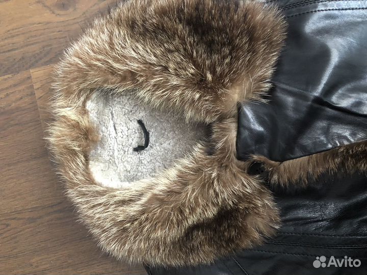 Куртка мужская зимняя кожаная