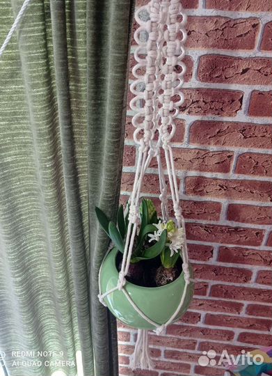 Макраме кашпо подвесное