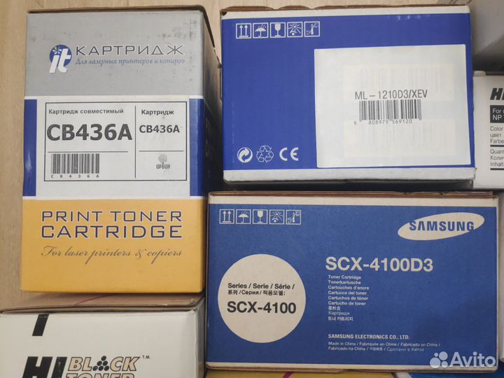 Картриджы HP, canon, samsung