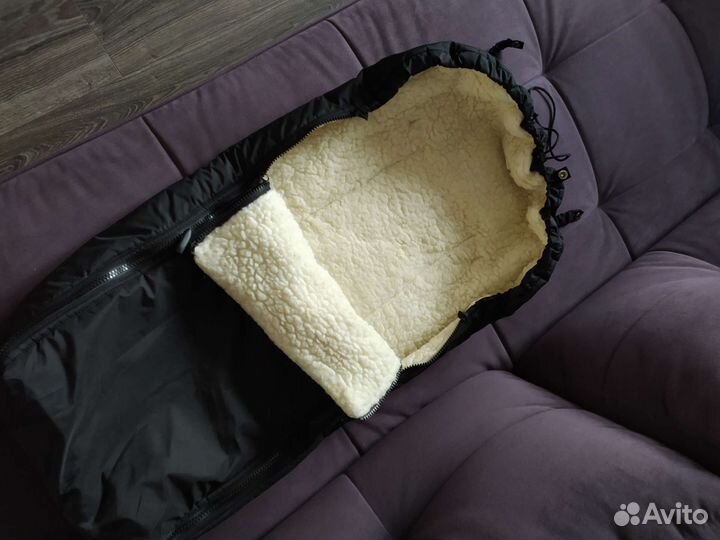 Зимний конверт меховой на овчине