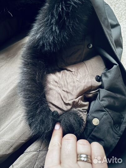 Парка с натуральным мехом 44-46