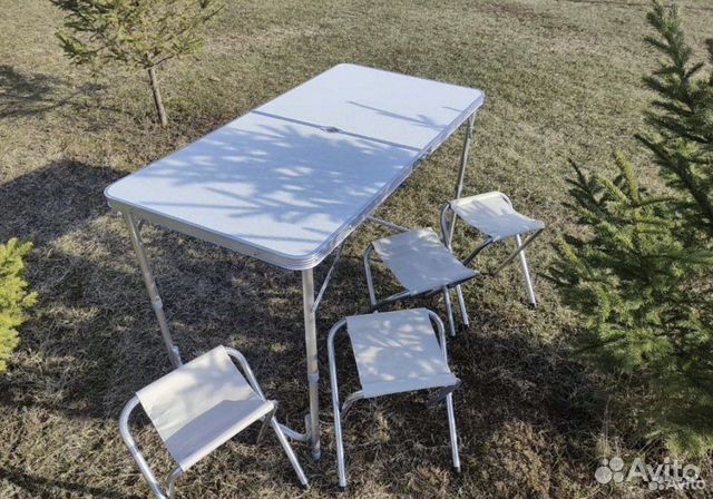 Стол складкой туристический для пикника + 4 стула