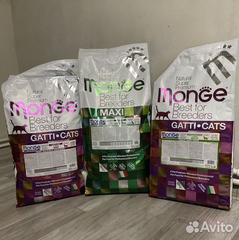 Сухой корм Monge (монж) 10, 12, 15 кг кошек, собак