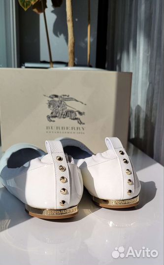 Burberry белые балетки 39