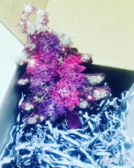 Елочные игрушки из эпоксидной смолы