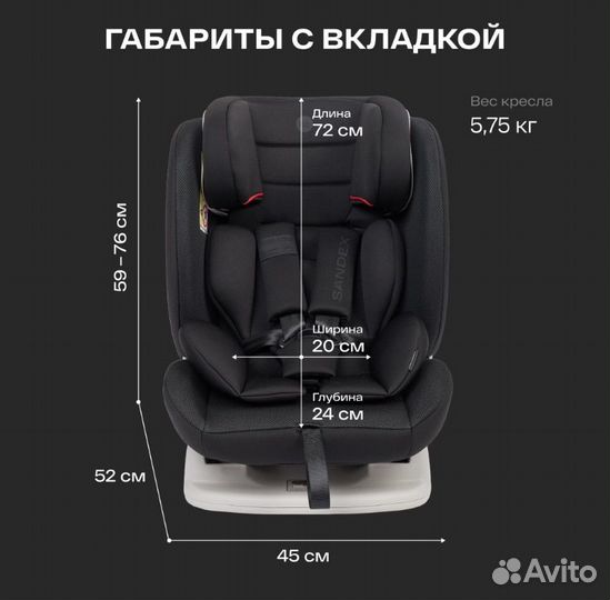 Автокресло детское happy baby