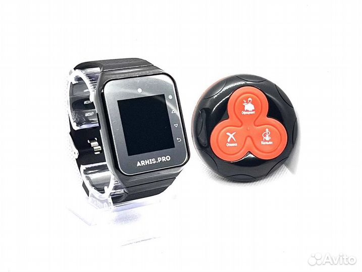 Кнопка вызова официанта с часами для кафе, баров