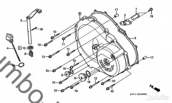 Комплект прокладок CBR 250-R MC14 MC17