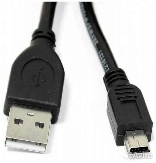 Кабель USB Mini USB 1M ISA черный